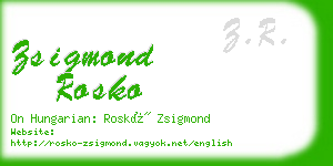 zsigmond rosko business card